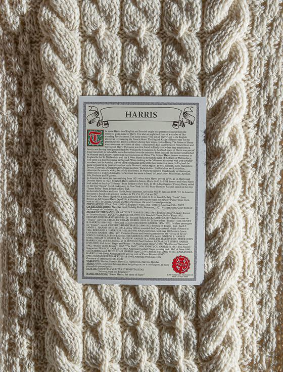 Aran Cashmere Harris Clan Aran Throw