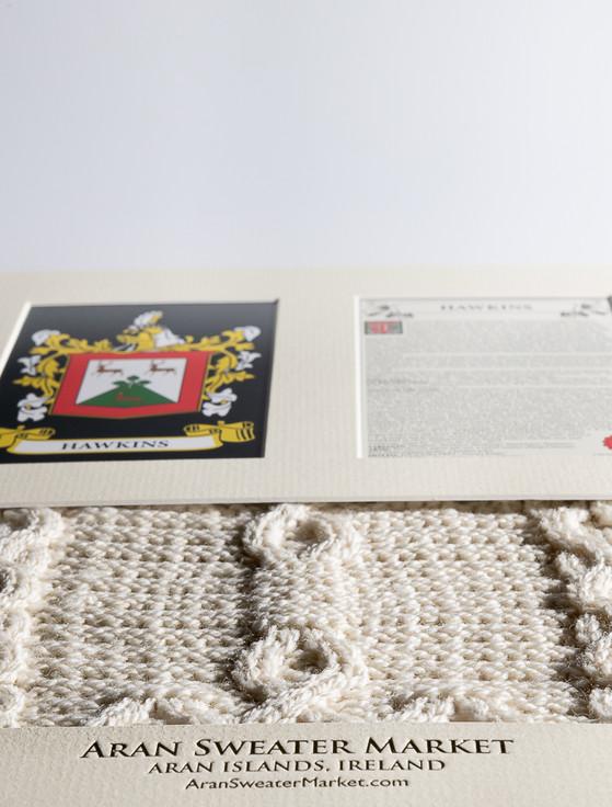 Aran Cashmere Hawkins Clan Aran & History Display