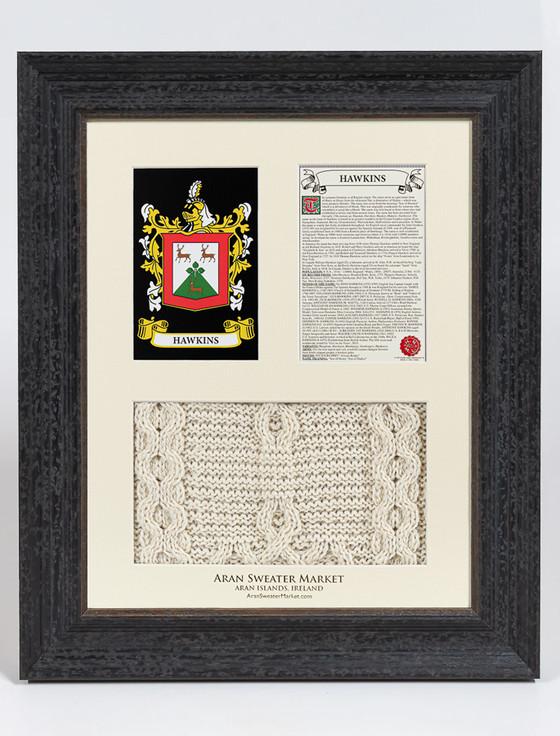 aran cashmere Hawkins Clan Aran & History Display