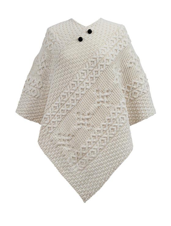 aran cashmere Hawkins Clan Aran Poncho
