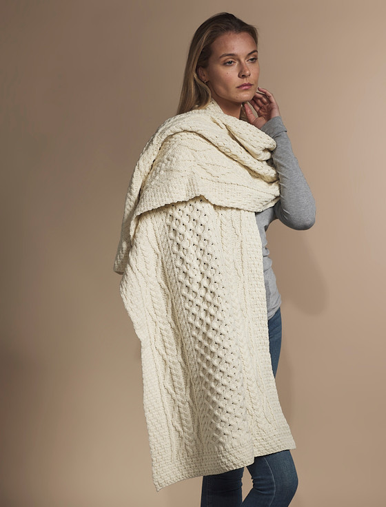 Aran Cashmere Hayes Clan Aran Wrap