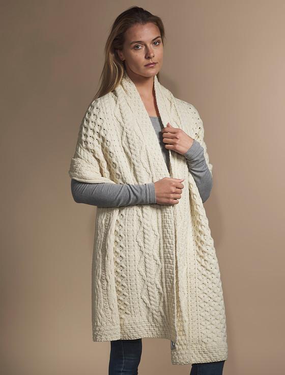 aran cashmere Hayes Clan Aran Wrap