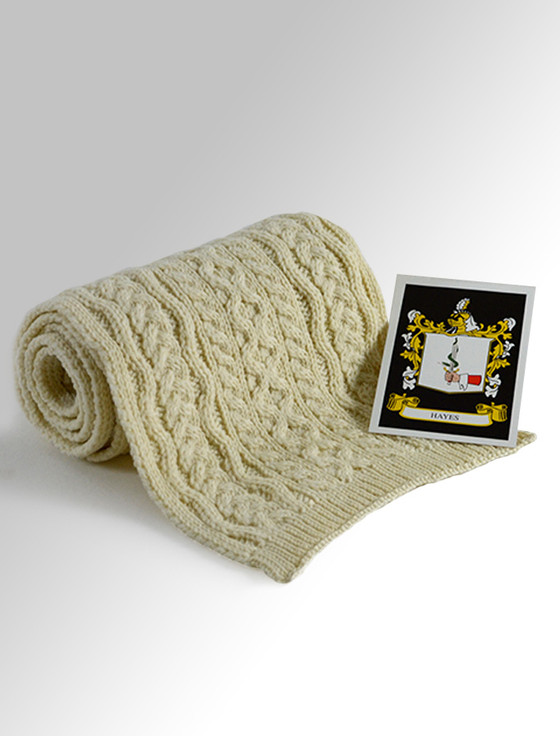 aran cashmere Hayes Clan Scarf