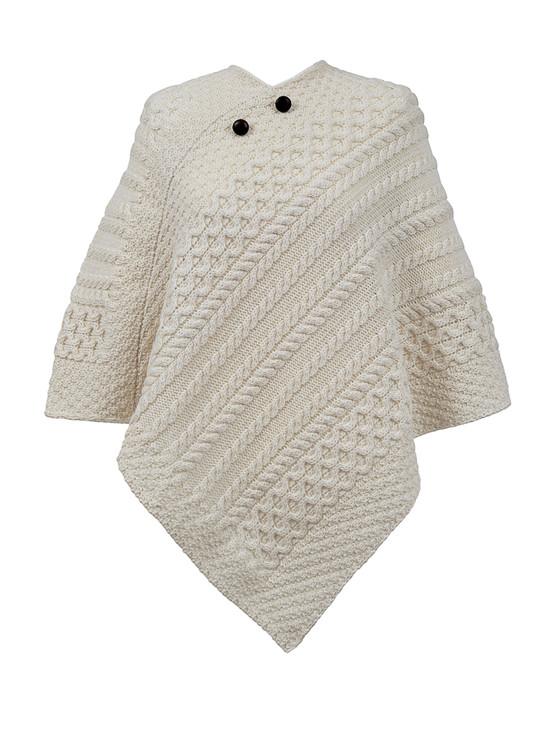 aran cashmere Healy Clan Aran Poncho