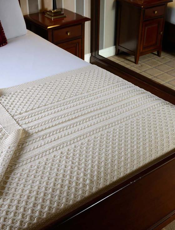 aran cashmere Healy Clan Aran Throw
