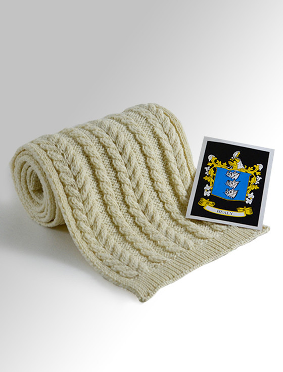 aran cashmere Healy Clan Scarf