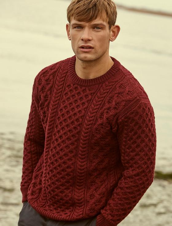 Aran Cashmere Heavyweight Merino Wool Aran Sweater‎‎‎‎‎‎‎‎‎‎‎