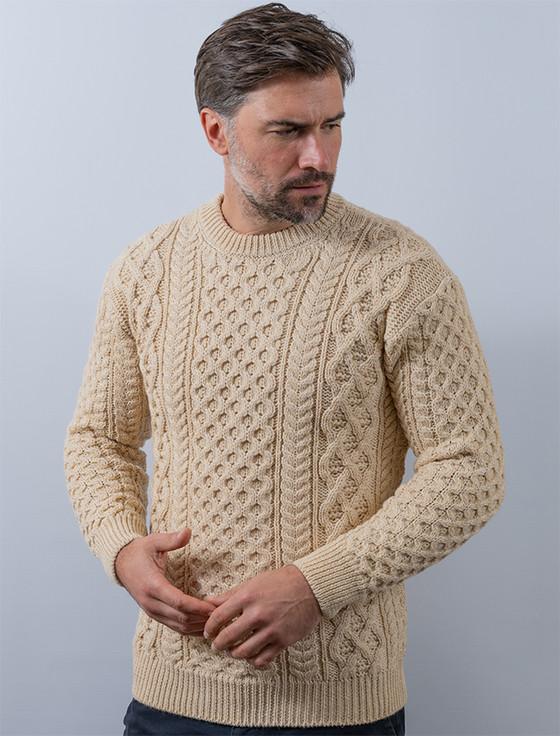 Aran Cashmere Heavyweight ‎Merino Wool Aran Sweater