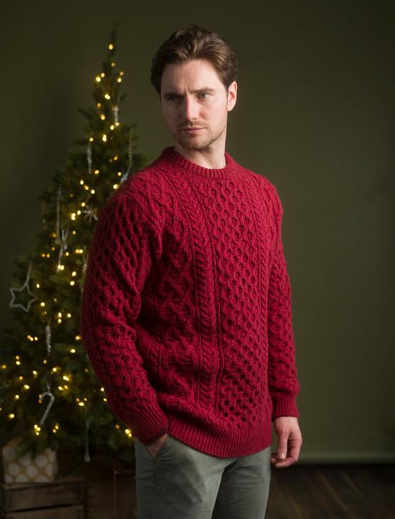 aran cashmere Heavyweight ‎Merino Wool Aran Sweater