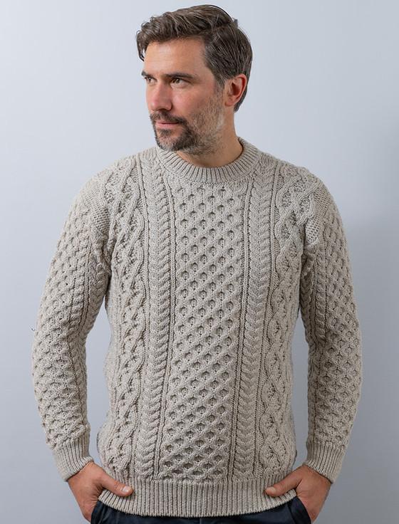 aran cashmere Heavyweight Merino Wool Aran Sweater‎‎‎‎‎