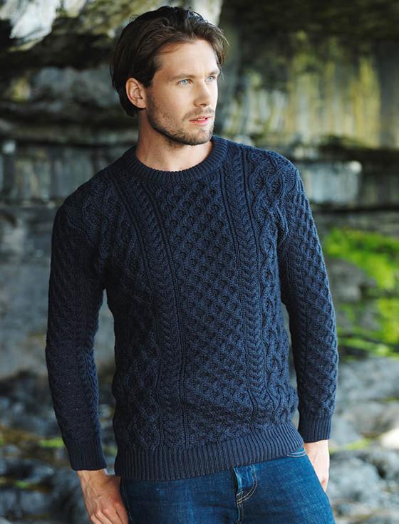 Aran Cashmere Heavyweight Merino Wool Aran Sweater‎‎‎