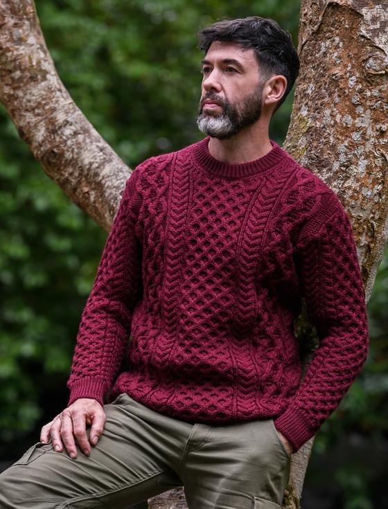 Aran Cashmere Heavyweight Merino Wool Aran Sweater