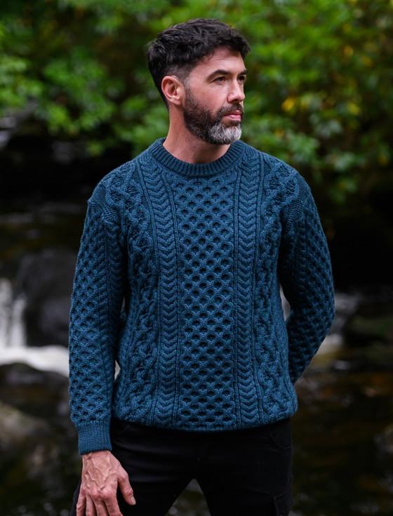 aran cashmere Heavyweight Merino Wool Aran Sweater