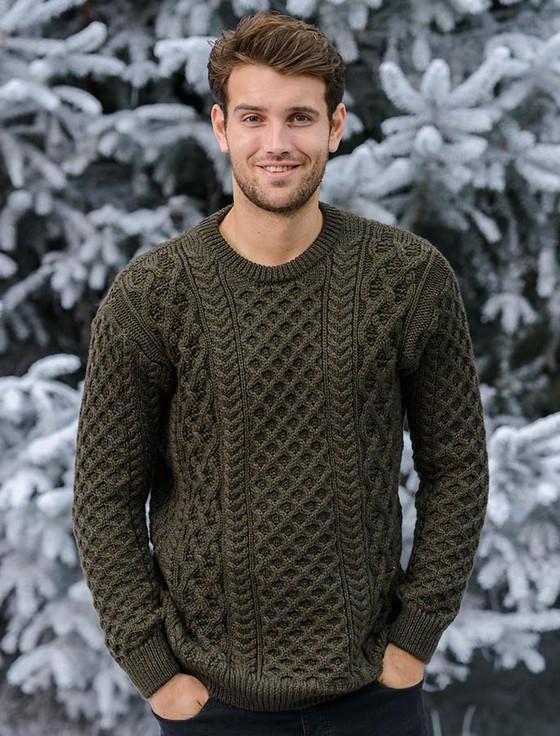 aran cashmere Heavyweight Merino Wool Aran Sweater‎‎‎‎‎‎
