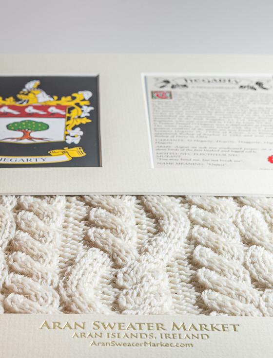 Aran Cashmere Hegarty Clan Aran & History Display