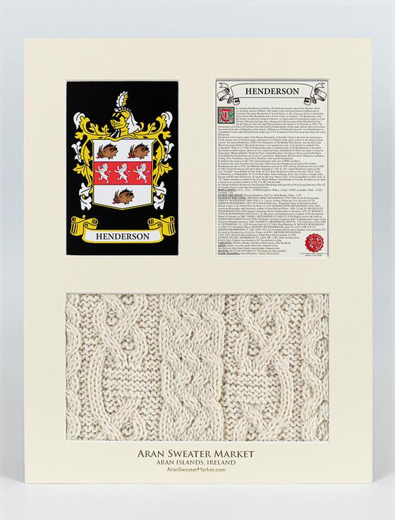 Aran Cashmere Henderson Clan Aran & History Display