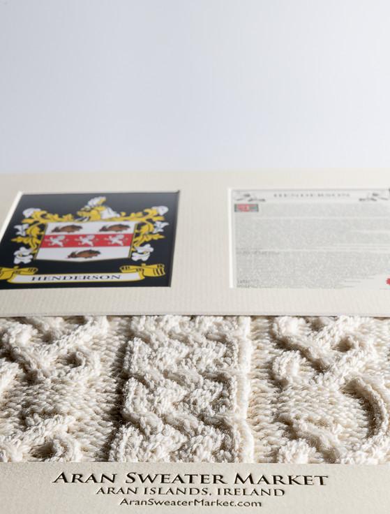 Aran Cashmere Henderson Clan Aran & History Display