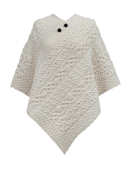 aran cashmere Henderson Clan Aran Poncho