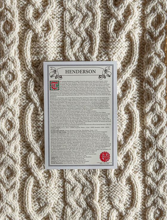 Aran Cashmere Henderson Clan Scarf