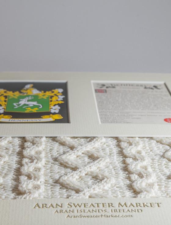 Aran Cashmere Hennessy Clan Aran & History Display