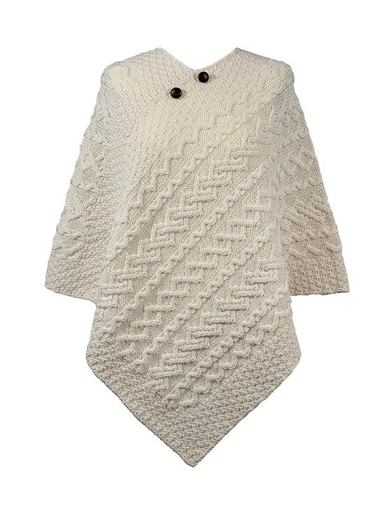 aran cashmere Hennessy Clan Aran Poncho