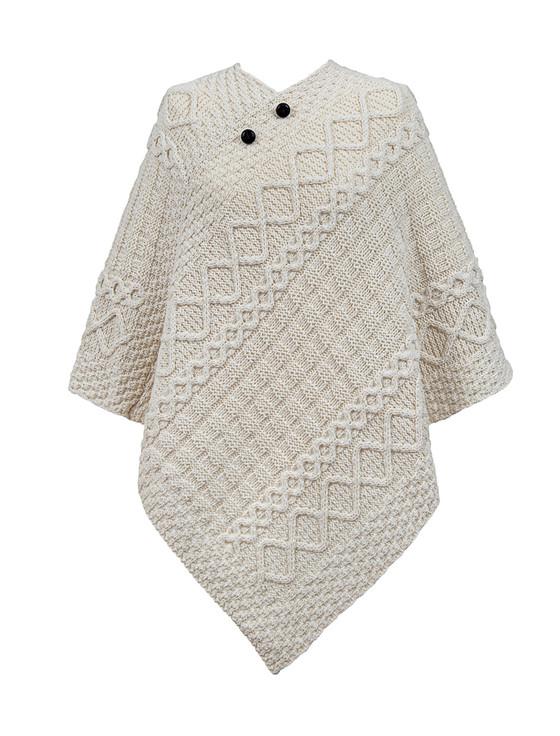 aran cashmere Henry Clan Aran Poncho