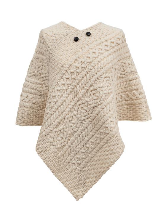 aran cashmere Hickey Clan Aran Poncho