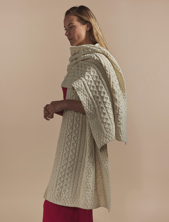Aran Cashmere Hickey Clan Aran Wrap