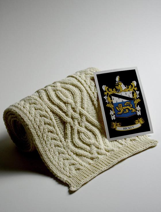 aran cashmere Hickey Clan Scarf