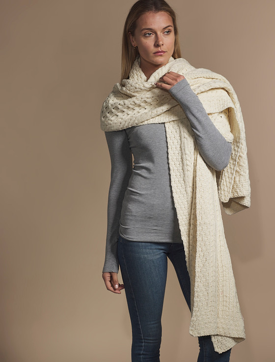 Aran Cashmere Higgins Clan Aran Wrap