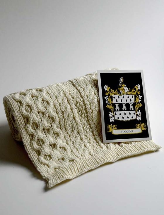 aran cashmere Higgins Clan Scarf