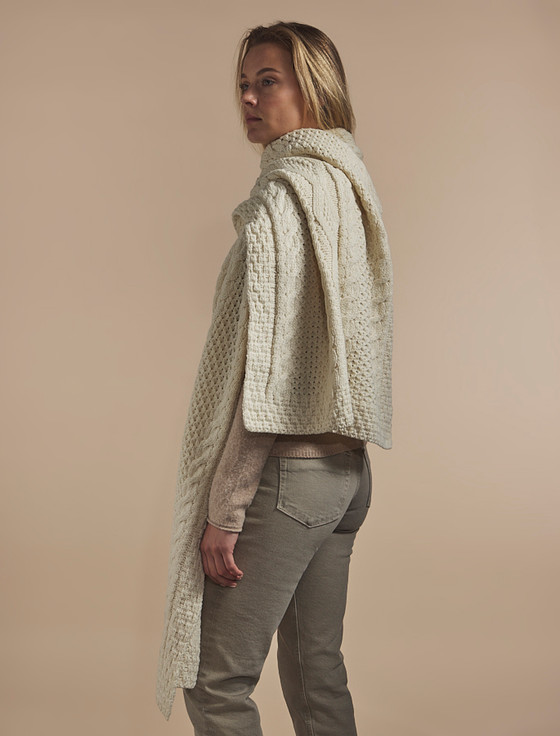 Aran Cashmere Hogan Clan Aran Wrap