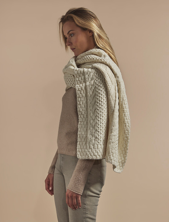 Aran Cashmere Hogan Clan Aran Wrap