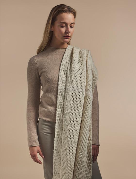 Aran Cashmere Hogan Clan Aran Wrap