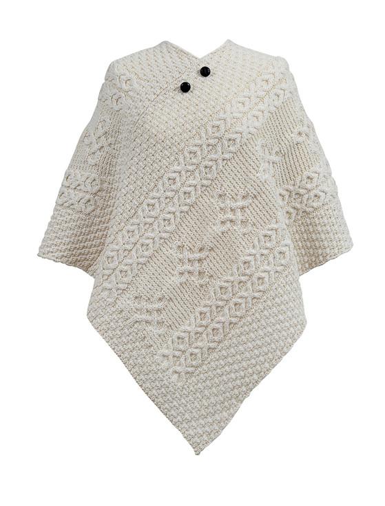 aran cashmere Holmes Clan Aran Poncho