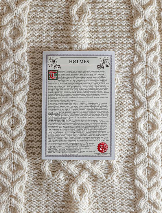 Aran Cashmere Holmes Clan Scarf
