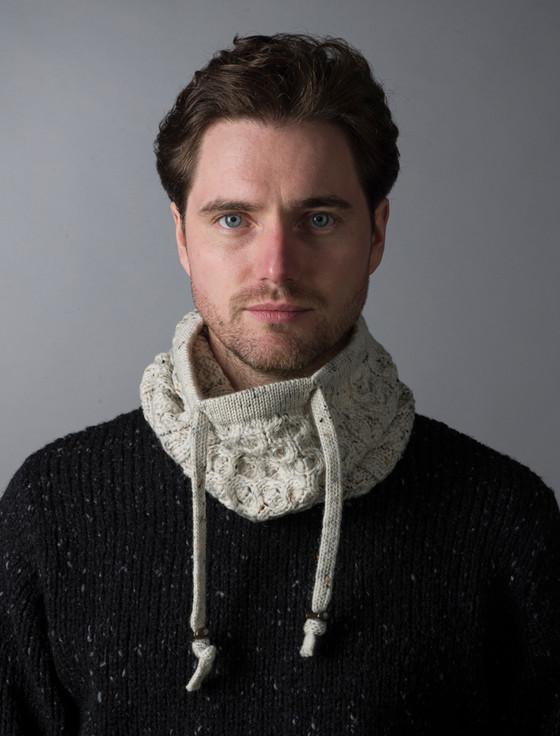 Aran Cashmere Honeycomb & Cable Soft Aran Snood