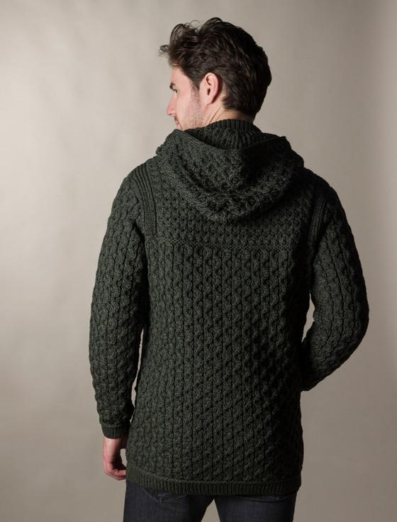 Aran Cashmere ‎Hoo‎ded Merino ‎Aran Jacket