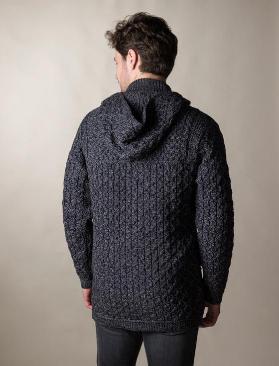 Aran Cashmere ‎Hoo‎ded‎ Merino Aran Jacket