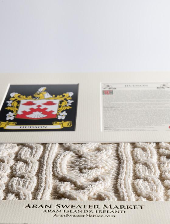 Aran Cashmere Hudson Clan Aran & History Display