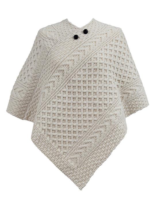 aran cashmere Hughes Clan Aran Poncho
