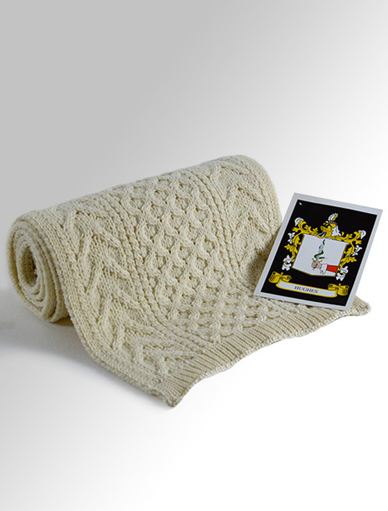 aran cashmere Hughes Clan Scarf