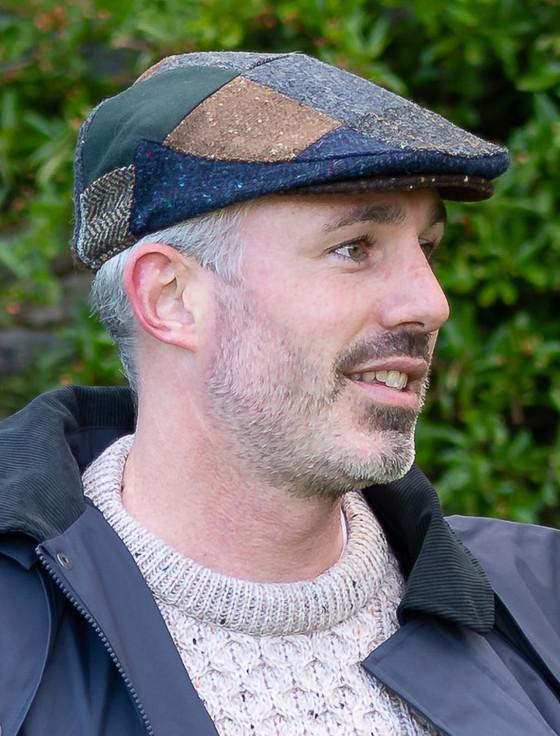 aran cashmere Irish Classic Patchwork Flat Cap