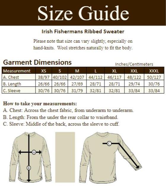 Aran Cashmere ‎Irish Fisherma‎ns Ribb‎ed Sweater‎‎‎‎‎