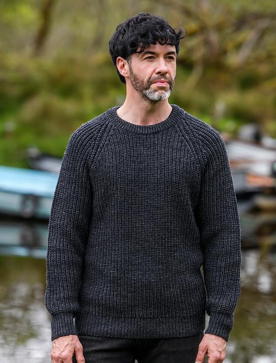 aran cashmere ‎Irish Fisherman‎s Ribb‎ed Sweater‎‎‎‎‎