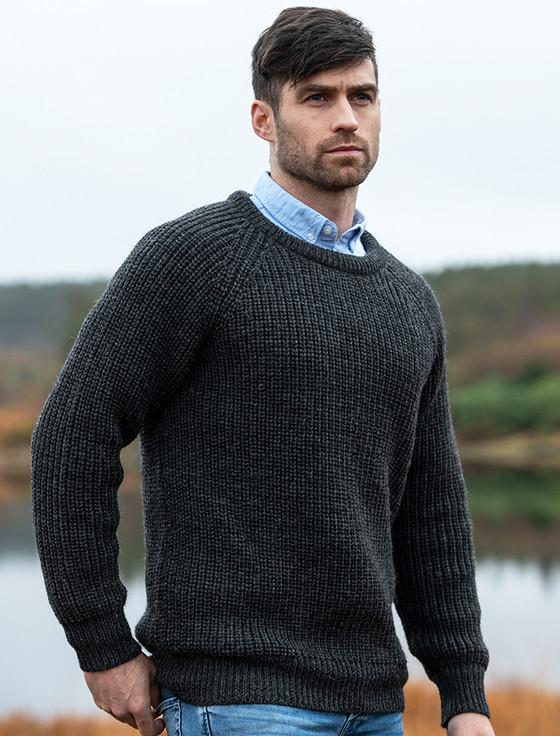 Aran Cashmere Irish Fishermans Ribbed Sweater