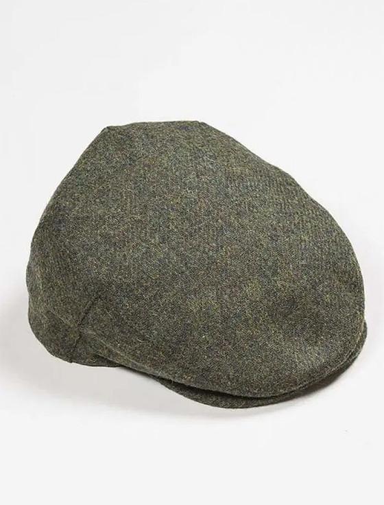 Aran Cashmere Irish Tweed Flat Cap - Dark Green