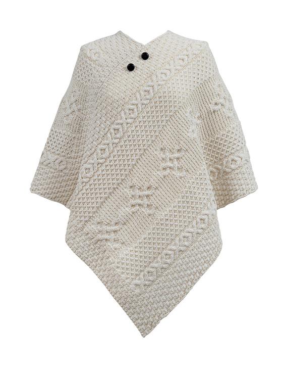 aran cashmere James Clan Aran Poncho
