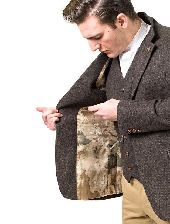 Aran Cashmere James Stephens Brown Poets Jacket