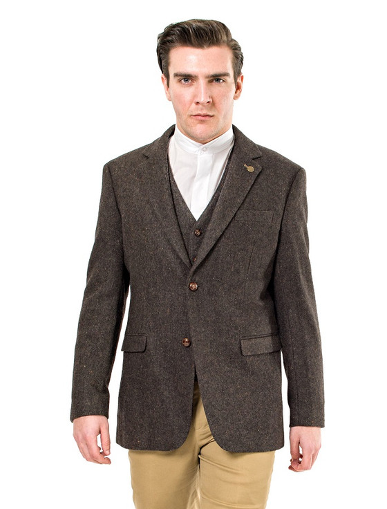 Aran Cashmere James Stephens Brown Poets Jacket